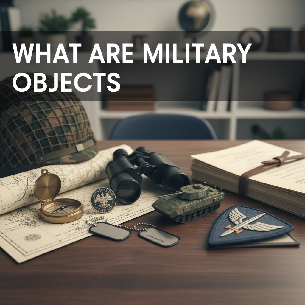 Professional blog header image for article titled: What are Military Objects. High quality, relevant imagery, clean composition.
