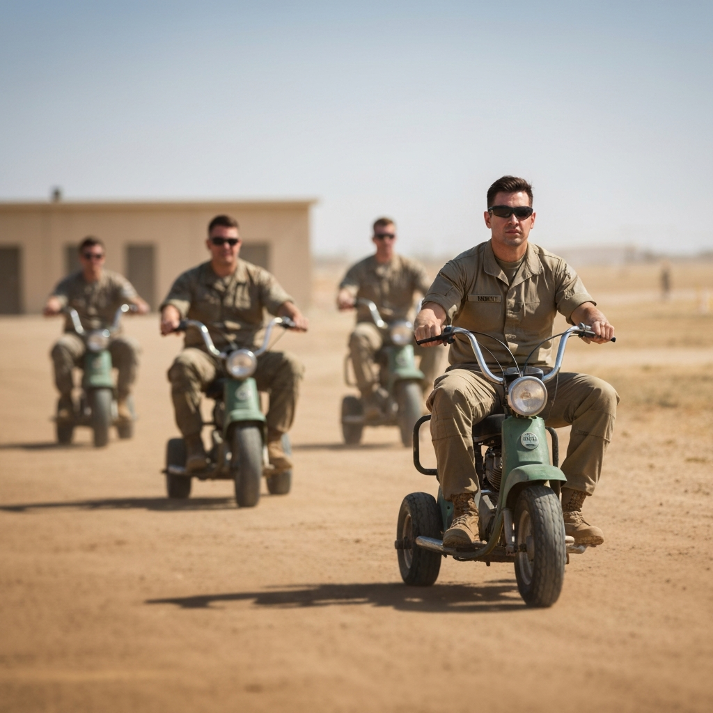 Military Cushman Scooter Historic Ride