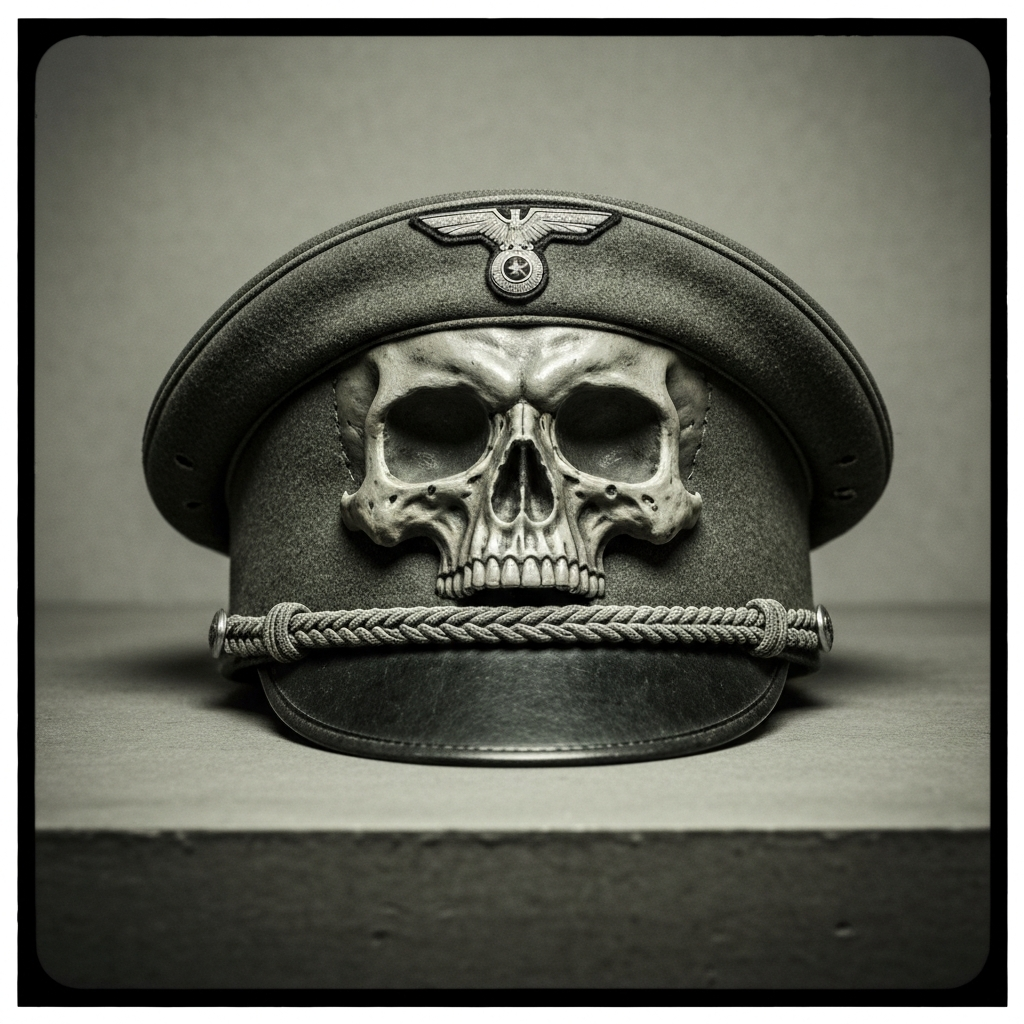 Nazi Skull Hat Grim Historical Artifact